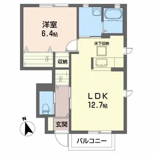 シャーメゾン・エムワン【1階】の間取り