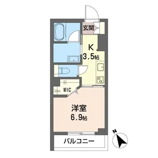 リベラル五軒町【2階】の間取り