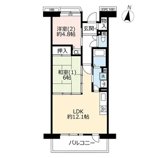 URコンフォール南浦和【7階】の間取り