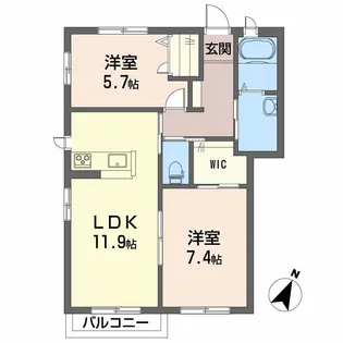 メゾンSOWACA A棟【2階】の間取り