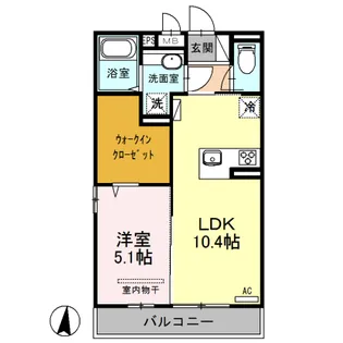 サニーハイム宮の町【3階】の間取り