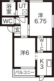 サンパティ英 A棟【2階】の間取り