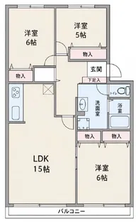 ライオンズマンション西川口第3【1階】の間取り