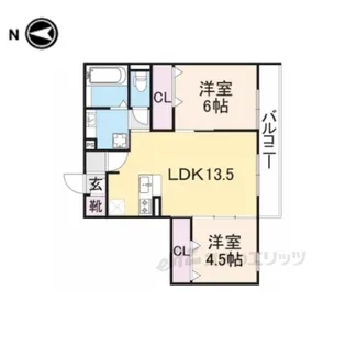ラフィーネ大和八木S棟【2階】の間取り