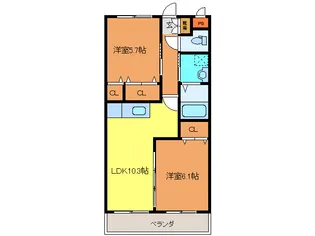 ハライソI【1階】の間取り