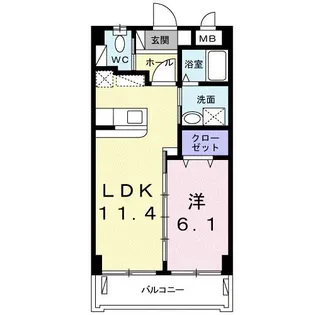 コンソラージュ・エアル【4階】の間取り