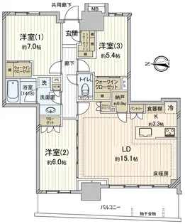 幕張ベイパーク ライズゲートタワー【32階】の間取り