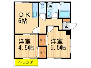 ロイヤルハイツII【2階】の間取り