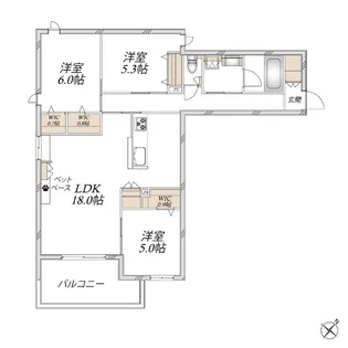 ル サブリマージュ【2階】の間取り