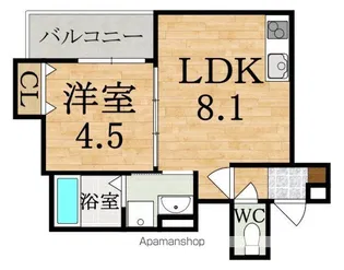 クレアール紺屋町II(コンヤマチ)【3階】の間取り