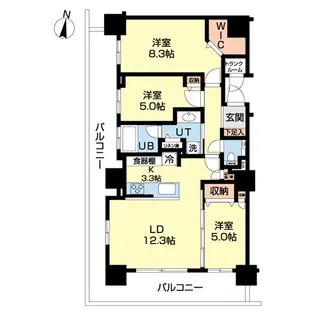 ブランズ北33条【7階】の間取り