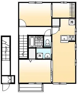 エルメゾン新涯【2階】の間取り