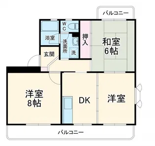 リバープレイス・ヒロ【2階】の間取り