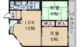 ブリックハイツ東豊中【2階】の間取り