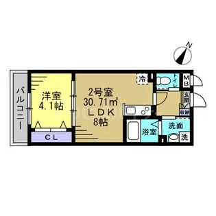 シティハウス谷塚【3階】の間取り