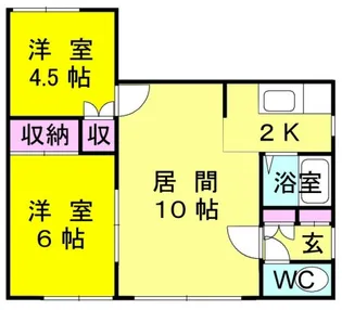 北海道札幌市中央区南五条西18【アパート】の間取り