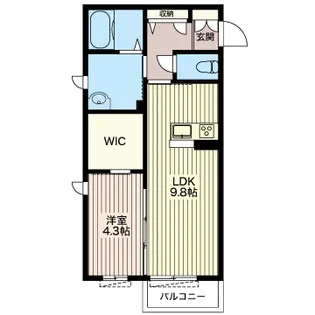 サウザンスプリングII【2階】の間取り