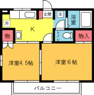 S・マリーンパルB【2階】の間取り
