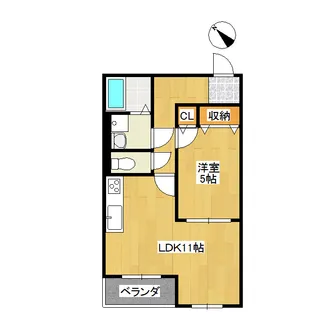 ハートフル光ヶ丘【3階】の間取り