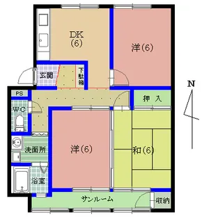 サニーコーポラス【1階】の間取り