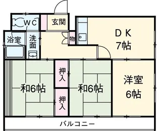 コーポさかい【5階】の間取り