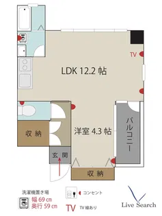 リヴィエールトピカ【5階】の間取り
