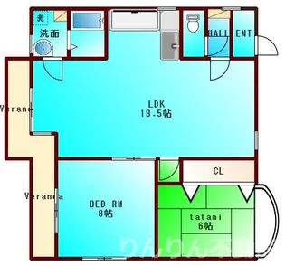 サンライト富田橋【4階】の間取り