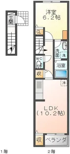 クラール松原【2階】の間取り