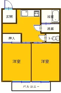 コーポプリティ1【2階】の間取り