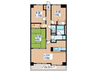 フレア・ヴィバーチェ【3階】の間取り