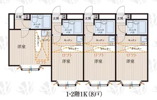 b’CASA横須賀堀ノ内re-born【1階】の間取り