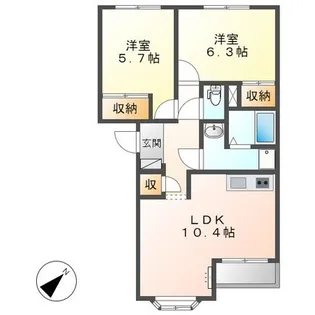 オークヒル【2階】の間取り