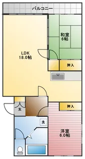 グリーン白鳥【2階】の間取り