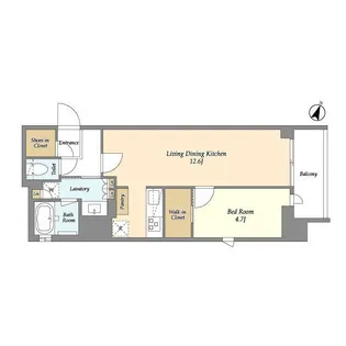 シーズンフラッツ東十条【5階】の間取り