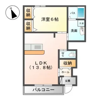 メゾン・アンソレイユ【1階】の間取り