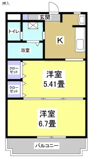 シャトー水堀【2階】の間取り