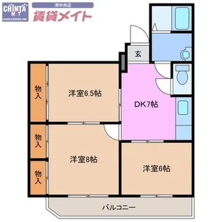 AKATSUKI BLD【3階】の間取り