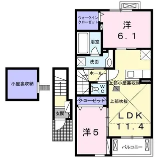 イリーデ八枝【2階】の間取り