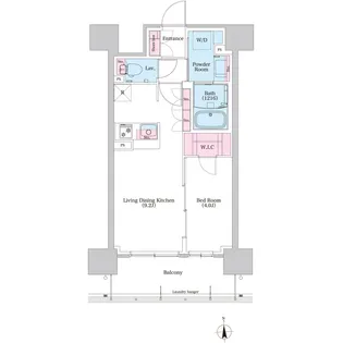 BPRレジデンス新梅田【14階】の間取り