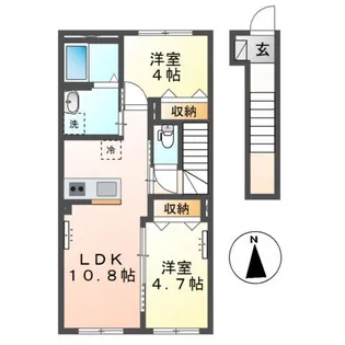 エスト ガーデニア【2階】の間取り