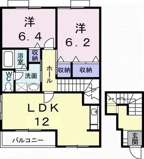 香川県綾歌郡綾川町陶【アパート】の間取り