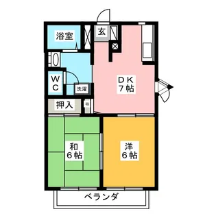 サニーハイツ北島 B【2階】の間取り