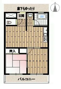 和歌山県岩出市水栖【アパート】の間取り