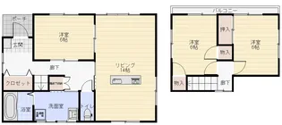 群馬県伊勢崎市西小保方町【一戸建】の間取り