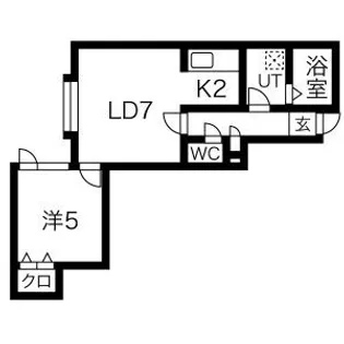 フォート・デルッシ新発寒【1階】の間取り
