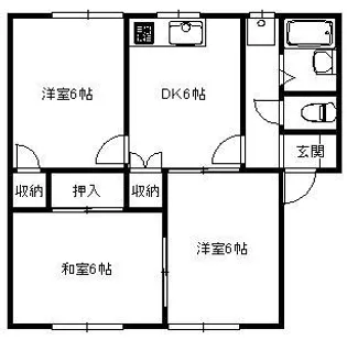 ベルメゾン・サーバA【2階】の間取り