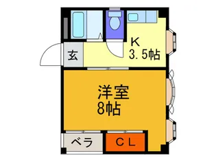ドミ-ル中本【5階】の間取り