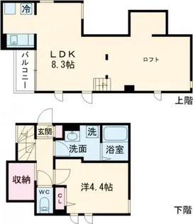 グリタハウスD【2階】の間取り