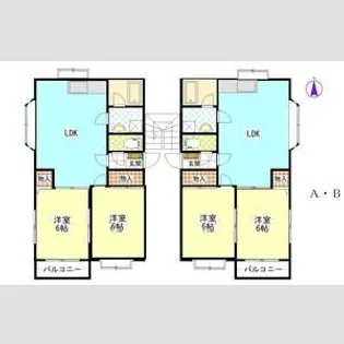 ハッピーハイツB棟【2階】の間取り