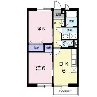 シャン・ド・フルールI【2階】の間取り